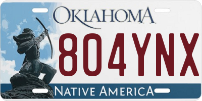 OK license plate 804YNX