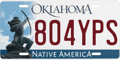 OK license plate 804YPS