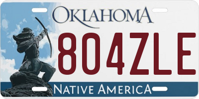 OK license plate 804ZLE