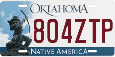 OK license plate 804ZTP