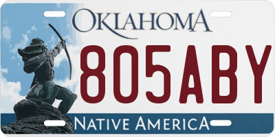 OK license plate 805ABY