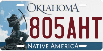 OK license plate 805AHT