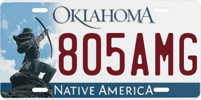 OK license plate 805AMG