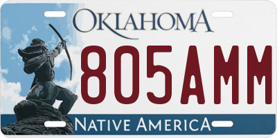 OK license plate 805AMM