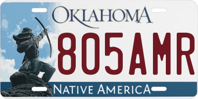 OK license plate 805AMR