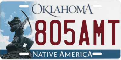 OK license plate 805AMT