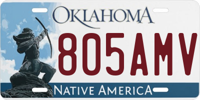 OK license plate 805AMV