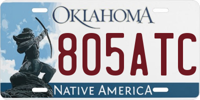 OK license plate 805ATC