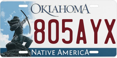 OK license plate 805AYX