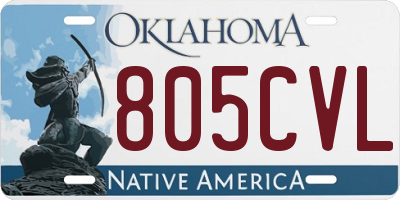 OK license plate 805CVL