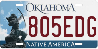 OK license plate 805EDG
