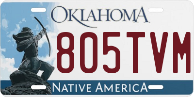 OK license plate 805TVM