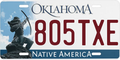 OK license plate 805TXE