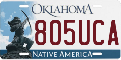 OK license plate 805UCA