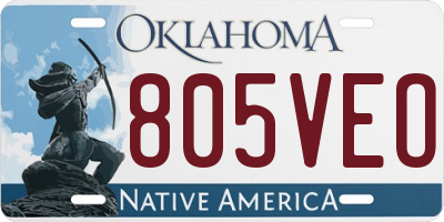 OK license plate 805VEO
