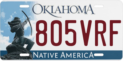 OK license plate 805VRF