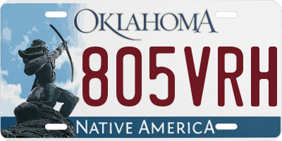 OK license plate 805VRH