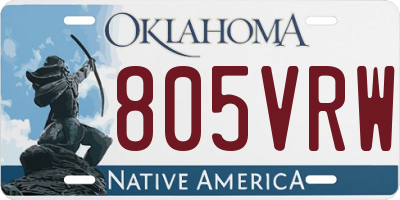 OK license plate 805VRW