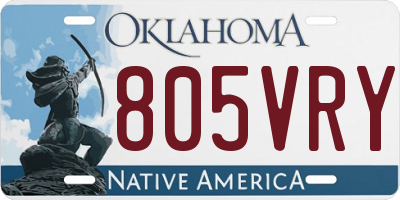 OK license plate 805VRY