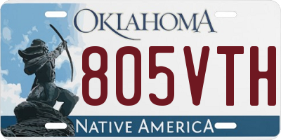 OK license plate 805VTH