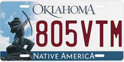 OK license plate 805VTM