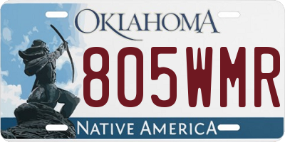 OK license plate 805WMR