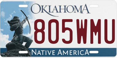 OK license plate 805WMU