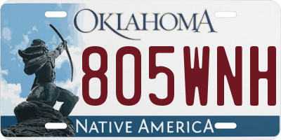 OK license plate 805WNH