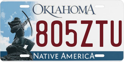 OK license plate 805ZTU