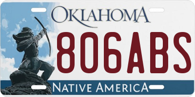 OK license plate 806ABS