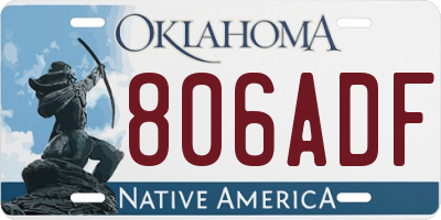 OK license plate 806ADF