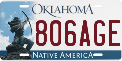 OK license plate 806AGE