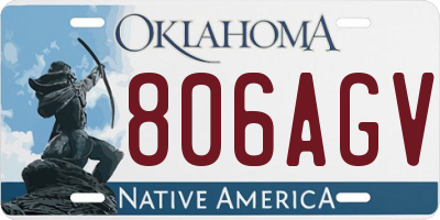 OK license plate 806AGV