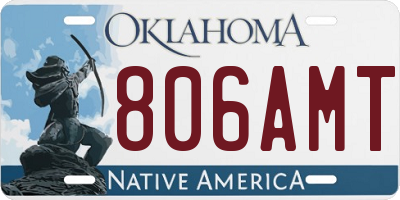 OK license plate 806AMT