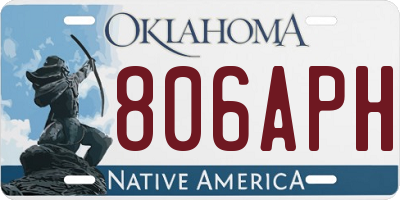 OK license plate 806APH