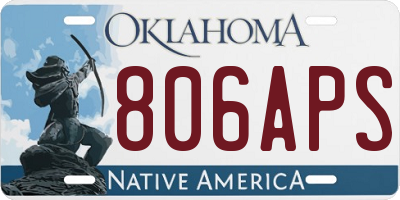 OK license plate 806APS