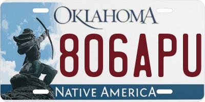 OK license plate 806APU