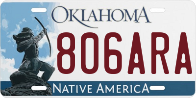 OK license plate 806ARA