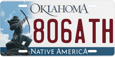 OK license plate 806ATH