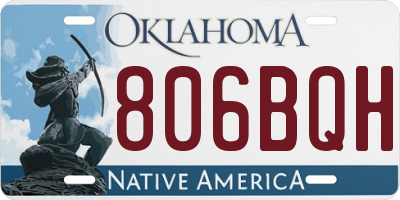 OK license plate 806BQH
