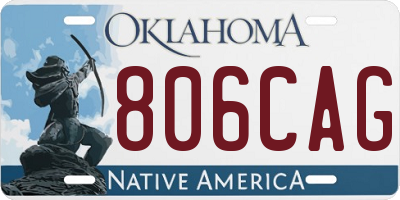OK license plate 806CAG