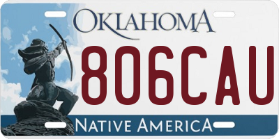 OK license plate 806CAU