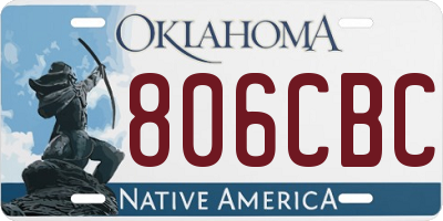 OK license plate 806CBC