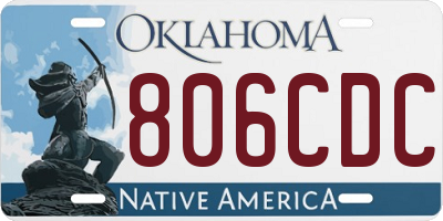 OK license plate 806CDC