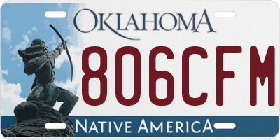 OK license plate 806CFM