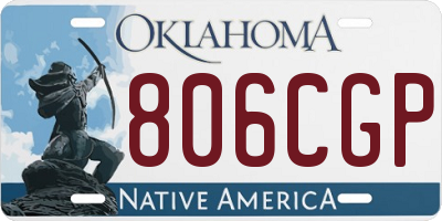 OK license plate 806CGP