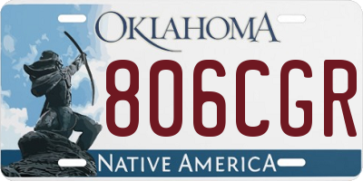 OK license plate 806CGR