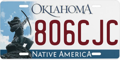 OK license plate 806CJC