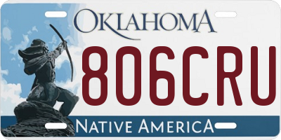 OK license plate 806CRU