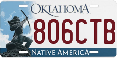 OK license plate 806CTB